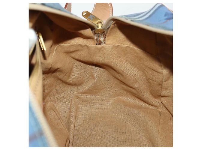 Borsa a Spalla Burberrys Nova Check PVC Blu Oro Auth BA9593 D'oro - vista 19