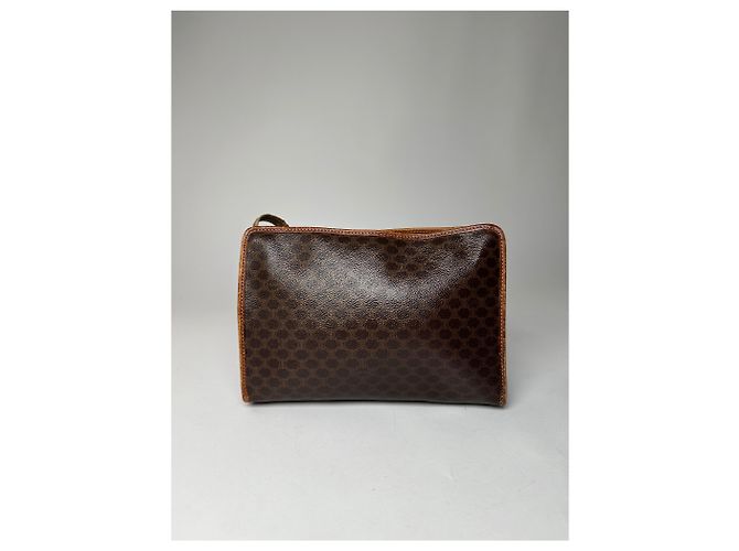 Céline Clutch de couro monograma Triomphe Celine Paris vintage marrom - vista 2