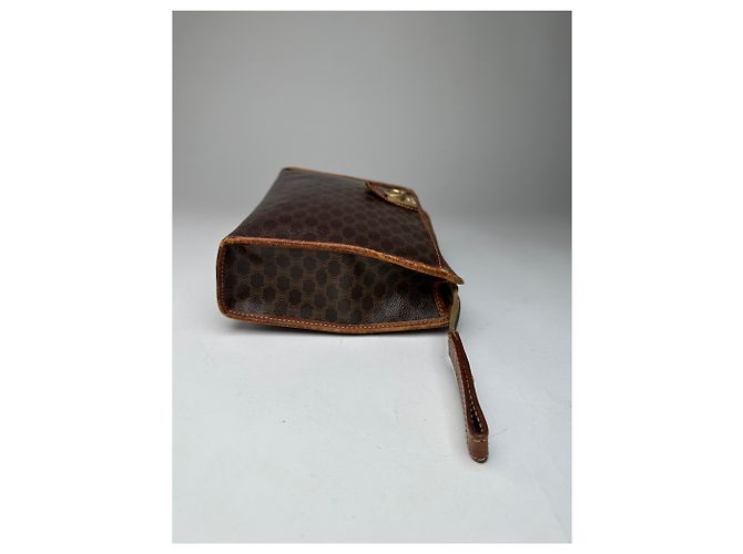 Céline Clutch de couro monograma Triomphe Celine Paris vintage marrom - vista 8