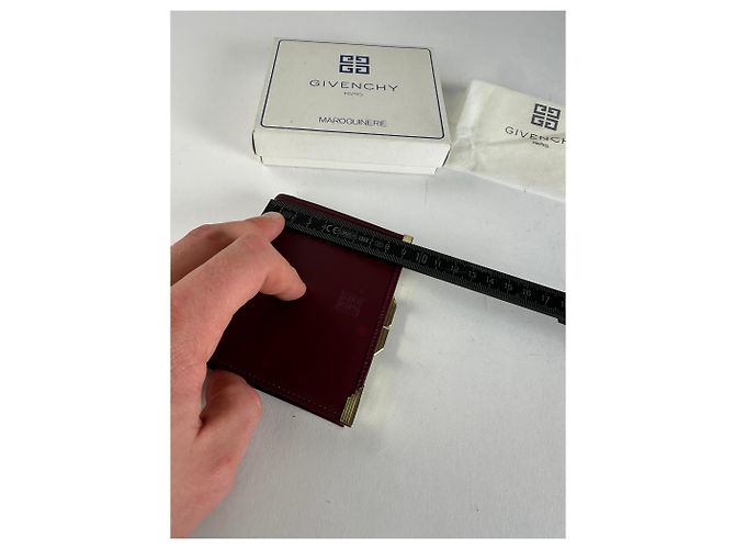 Vintage Givenchy Leather Wallet Purple - view 10
