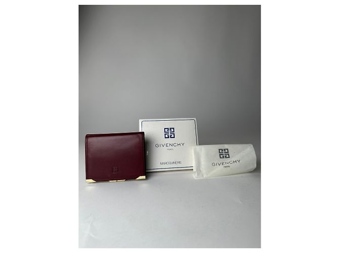 Vintage Givenchy Leather Wallet Purple - view 11