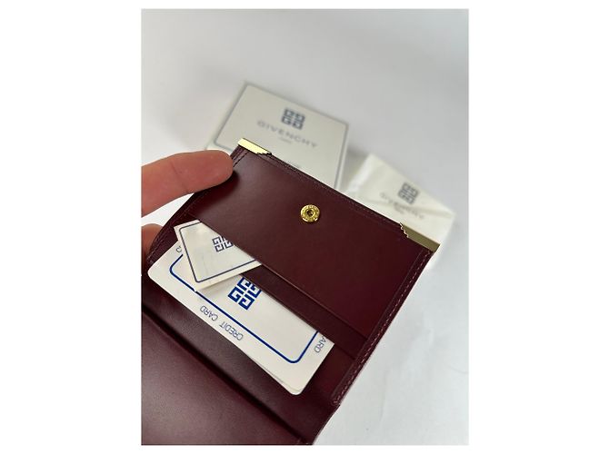 Vintage Givenchy Leather Wallet Purple - view 3