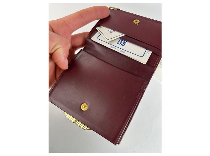 Vintage Givenchy Leather Wallet Purple - view 5
