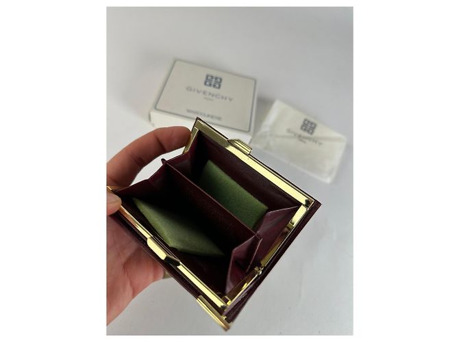 Vintage Givenchy Leather Wallet Purple - view 7