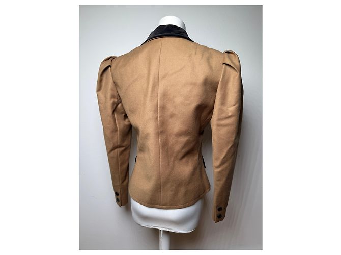 Vintage Givenchy Kurzjacke braun schwarz S/M Kamel - Ansicht 14