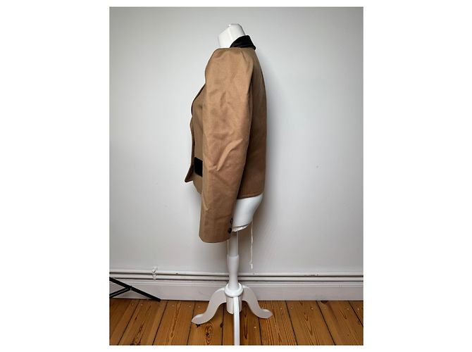 Vintage Givenchy Kurzjacke braun schwarz S/M Kamel - Ansicht 2