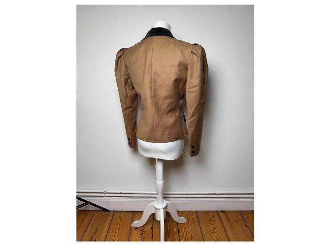 Vintage Givenchy Kurzjacke braun schwarz S/M Kamel - Ansicht 3