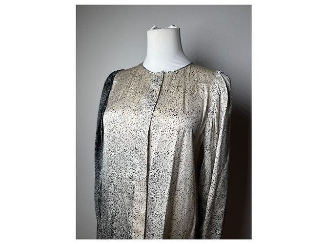 Stella Mc Cartney Camisa de seda Avstract Stella McCartney Gris/Negro/Blanco M - vista 12