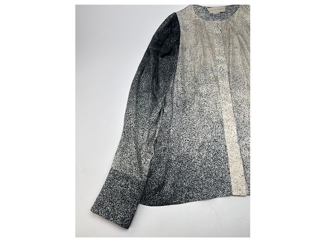 Stella Mc Cartney Camisa de seda Avstract Stella McCartney Gris/Negro/Blanco M - vista 5
