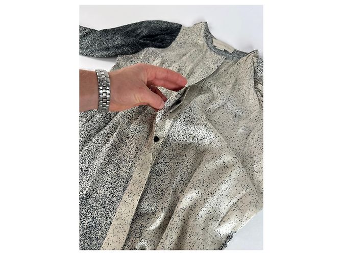 Stella Mc Cartney Camisa de seda Avstract Stella McCartney Gris/Negro/Blanco M - vista 7
