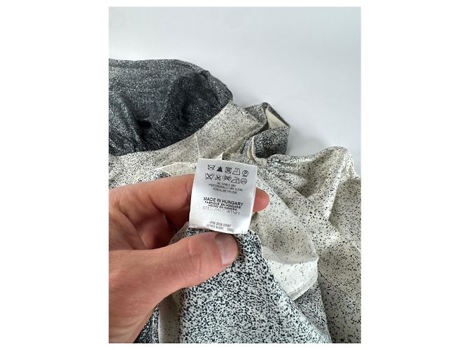 Stella Mc Cartney Camisa de seda Avstract Stella McCartney Gris/Negro/Blanco M - vista 9