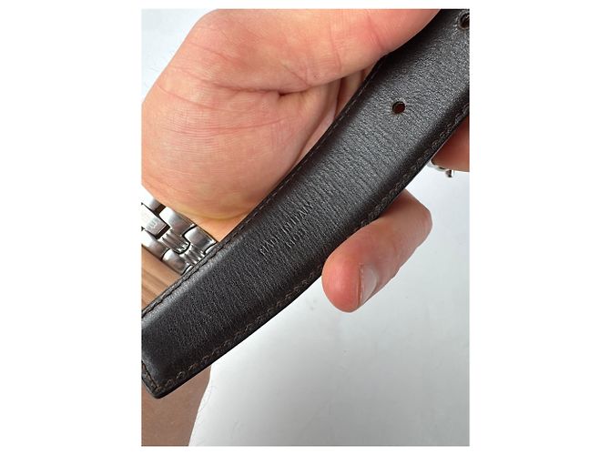 Céline Vintage Celine Paris Triomphe Ledergürtel Schwarz Braun - Ansicht 4