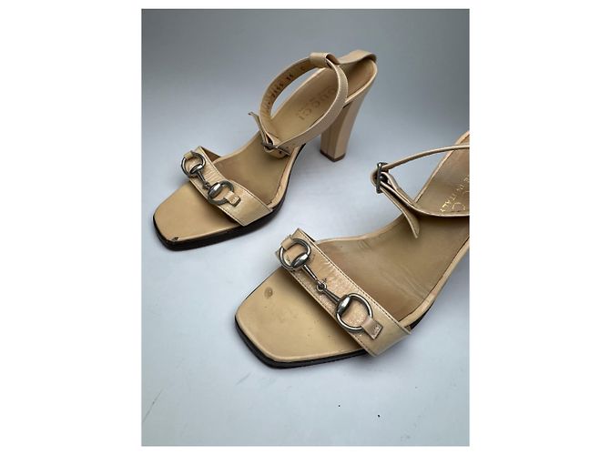 Vintage Gucci Lederpumps mit Pferdebit beige EU35C - Ansicht 5