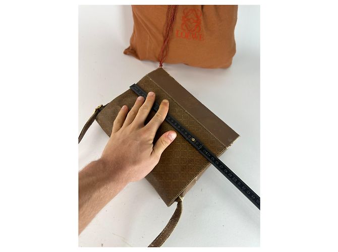 Vintage Loewe Madrid Leder Monogramm Tasche camelbraun - Ansicht 12