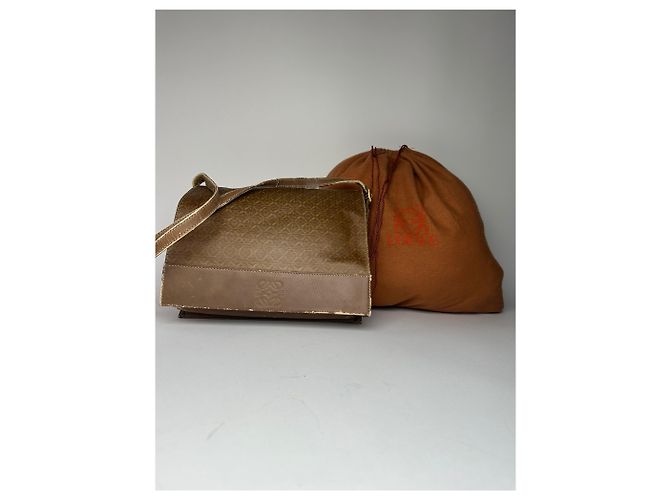 Vintage Loewe Madrid Leder Monogramm Tasche camelbraun - Ansicht 6