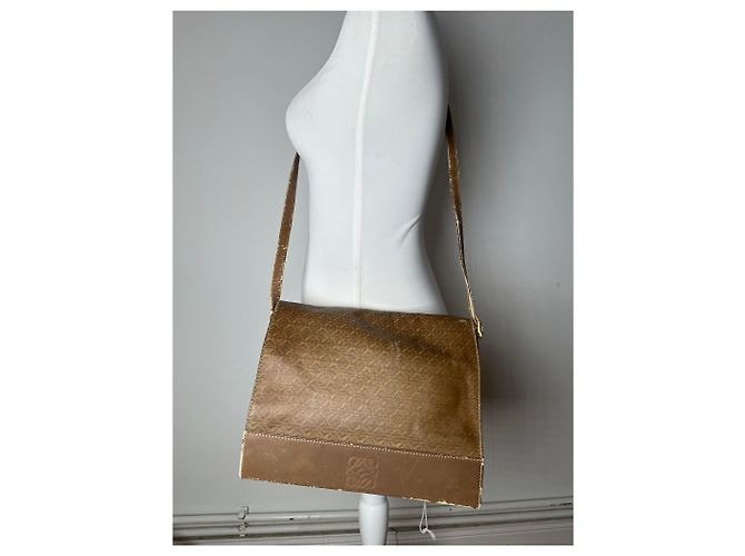 Vintage Loewe Madrid Leder Monogramm Tasche camelbraun - Ansicht 7