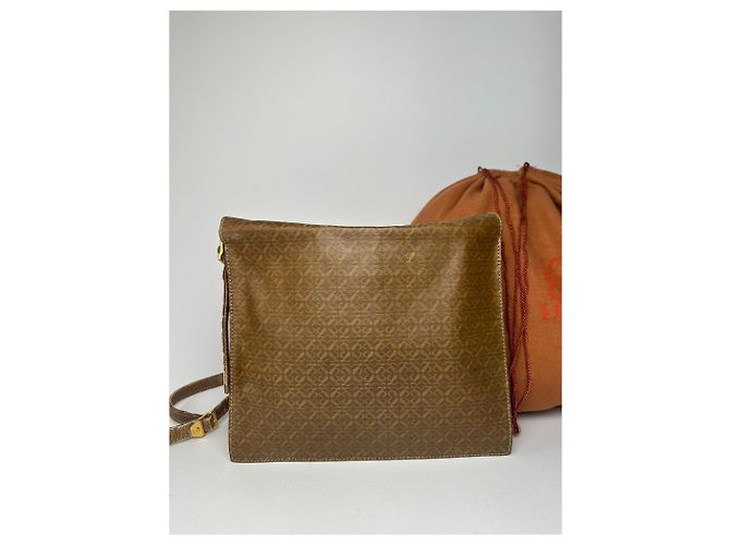 Vintage Loewe Madrid Leder Monogramm Tasche camelbraun - Ansicht 9
