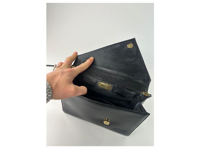Vintage Givenchy Leder Umhängetasche Schwarz - Ansicht 10