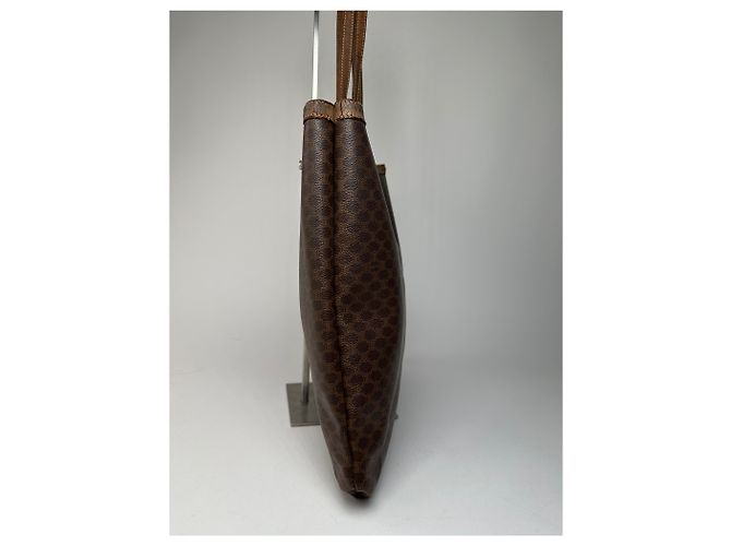 Big Bag Céline Borsa tote in pelle monogramma Triomphe vintage Celine Paris marrone - vista 5