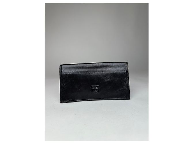 Vintage Givenchy Logo Leather Card Holder / Clutch Black - view 10