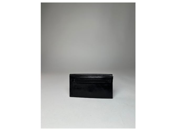 Vintage Givenchy Logo Leather Card Holder / Clutch Black - view 11