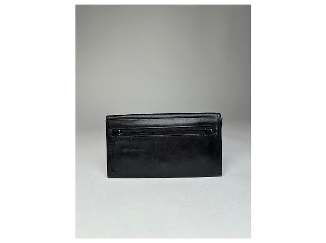 Vintage Givenchy Logo Leather Card Holder / Clutch Black - view 2