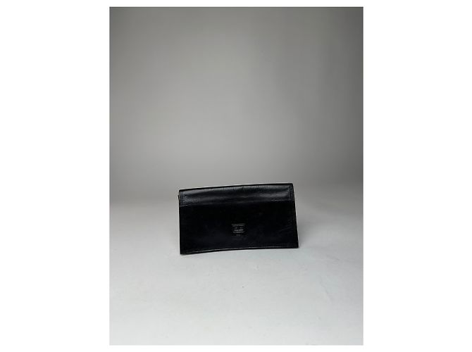 Vintage Givenchy Logo Leather Card Holder / Clutch Black - view 7