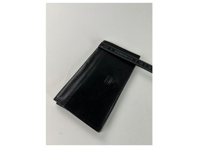 Vintage Givenchy Logo Leather Card Holder / Clutch Black - view 9