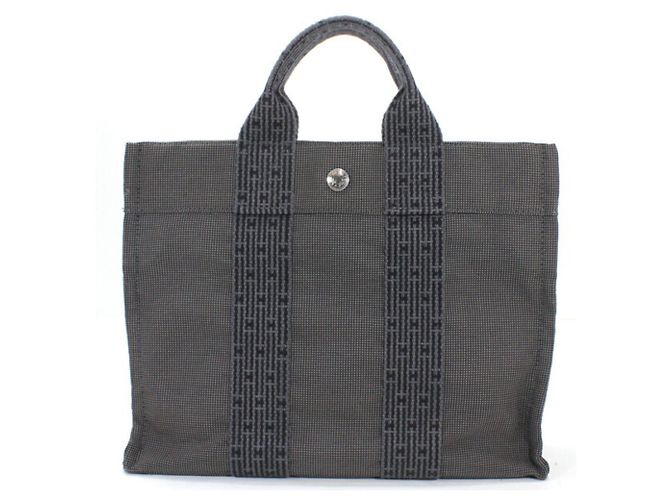 Borsa a mano Hermès Air Line PM grigia Marrone - vista 2