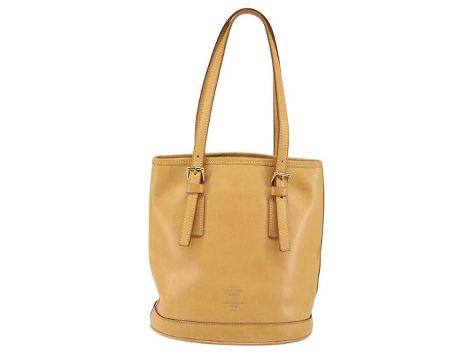 Bucket Borsa a secchiello Marais in pelle Nomade Louis Vuitton Beige - vista 2