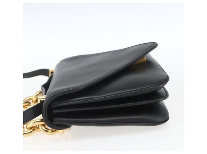 Borsa a Spalla Mount in Pelle Bottega Veneta Piccola Nero - vista 3