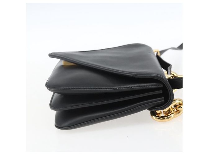 Borsa a Spalla Mount in Pelle Bottega Veneta Piccola Nero - vista 4