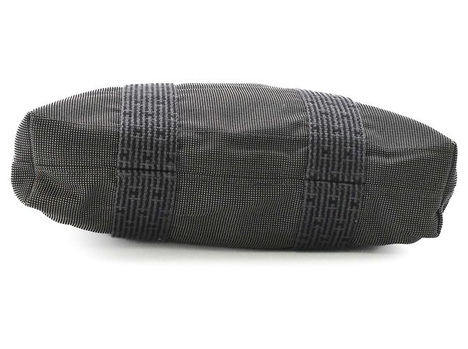 Hermès Her Line Graue Canvas Airline Cabas Tasche Braun - Ansicht 5