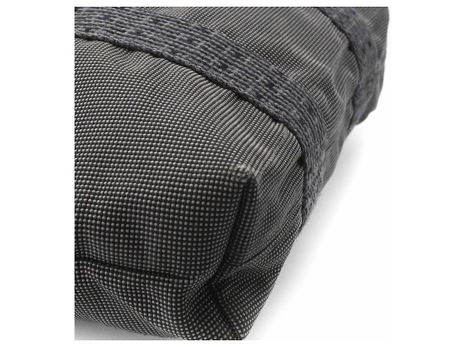 Hermès Her Line Graue Canvas Airline Cabas Tasche Braun - Ansicht 6