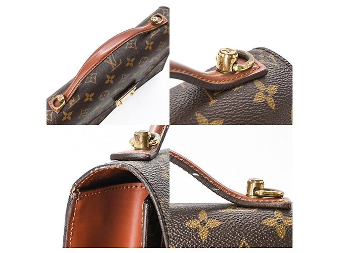 Borsa Louis Vuitton Monceau 26 in Monogramma Marrone - vista 7