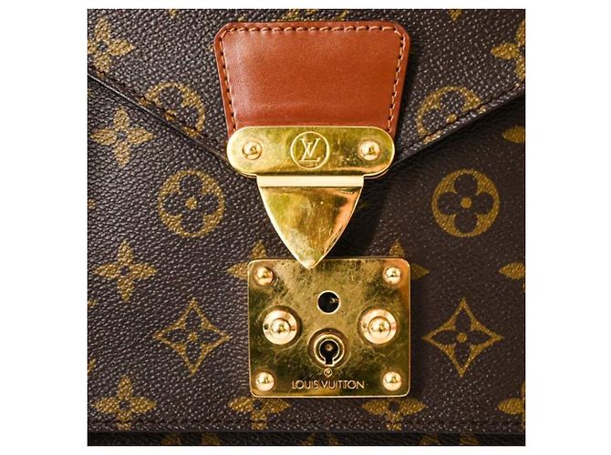 Borsa Louis Vuitton Monceau 26 in Monogramma Marrone - vista 8