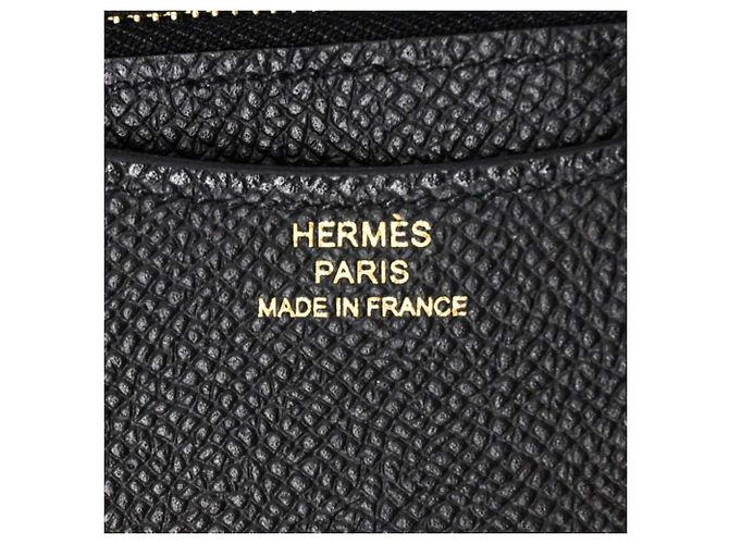 Billetera compacta Epsom Constance de Hermès en negro - vista 10