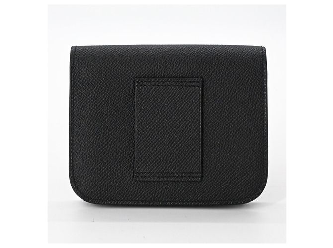 Billetera compacta Epsom Constance de Hermès en negro - vista 3