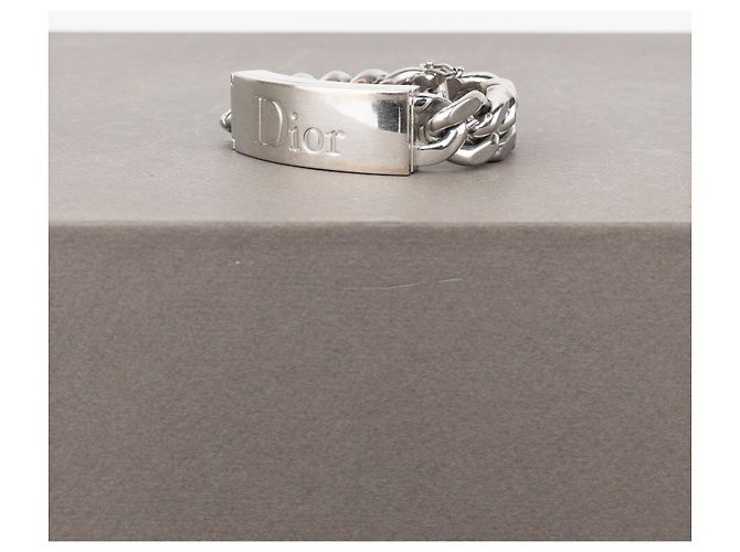 Bracciale Pill a catena cubana Dior di Galliano SS04 Argento - vista 2