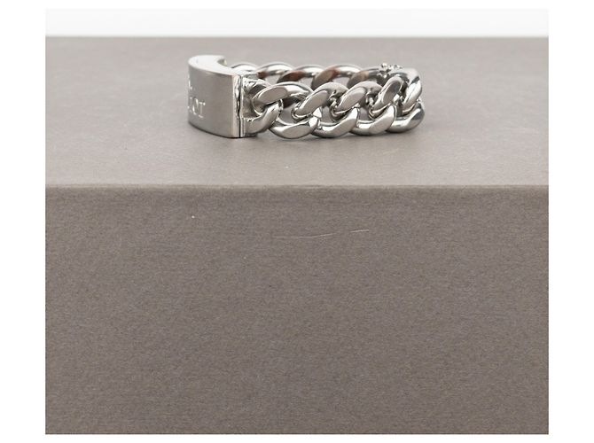 Cuban Link Pill Armband von Dior by Galliano SS04 Silber - Ansicht 3