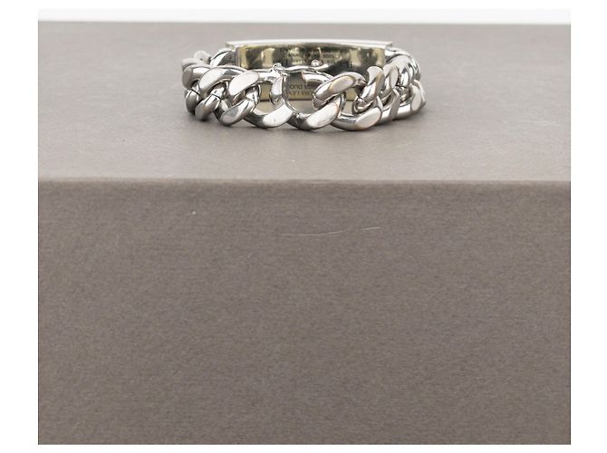 Cuban Link Pill Armband von Dior by Galliano SS04 Silber - Ansicht 4