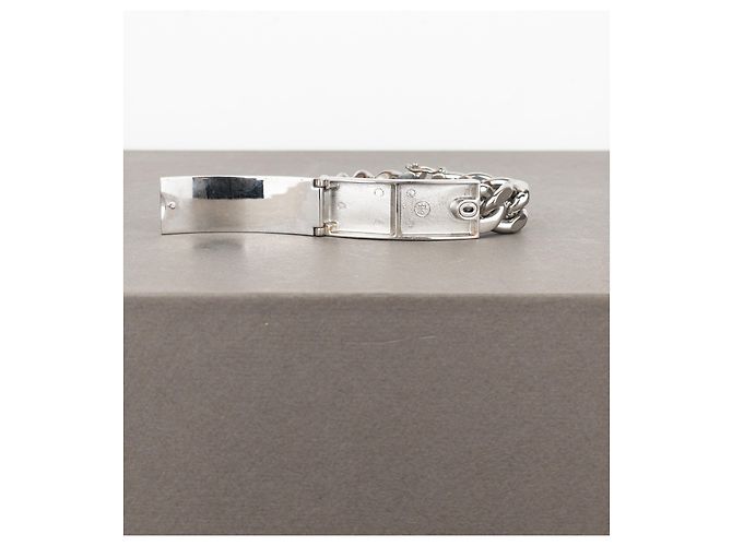 Cuban Link Pill Armband von Dior by Galliano SS04 Silber - Ansicht 5