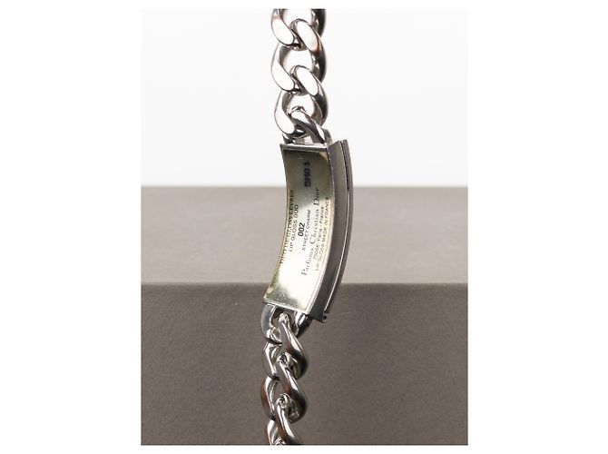 Cuban Link Pill Armband von Dior by Galliano SS04 Silber - Ansicht 6