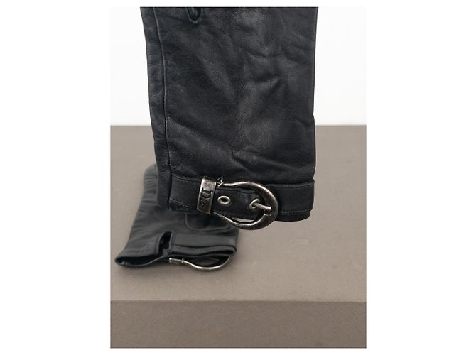 Lederhandschuhe 'Gaucho' SS06 von Dior by Galliano Schwarz - Ansicht 7