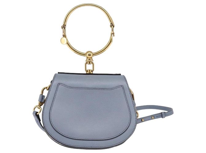 Chloé Borsa a tracolla Chloe Nile in pelle piccola Blu - vista 2