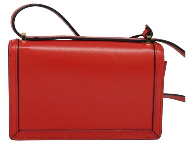 Borsa a Spalla Loewe Barcelona in Pelle Piccola Rosso - vista 2