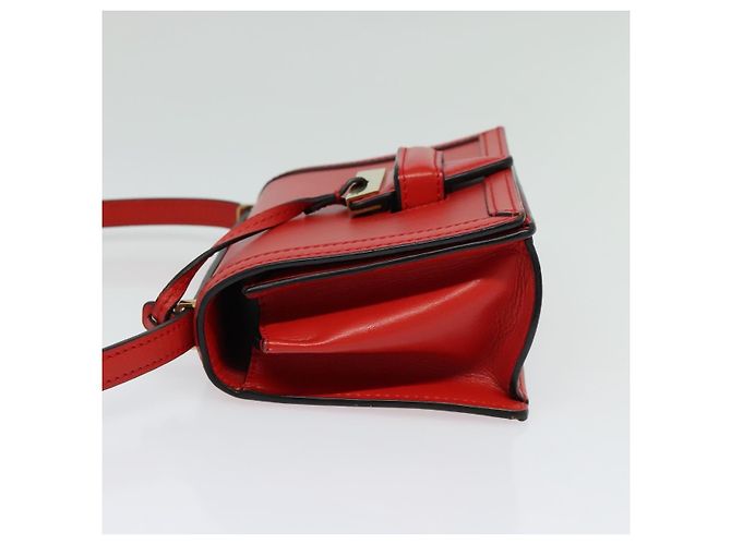 Borsa a Spalla Loewe Barcelona in Pelle Piccola Rosso - vista 3