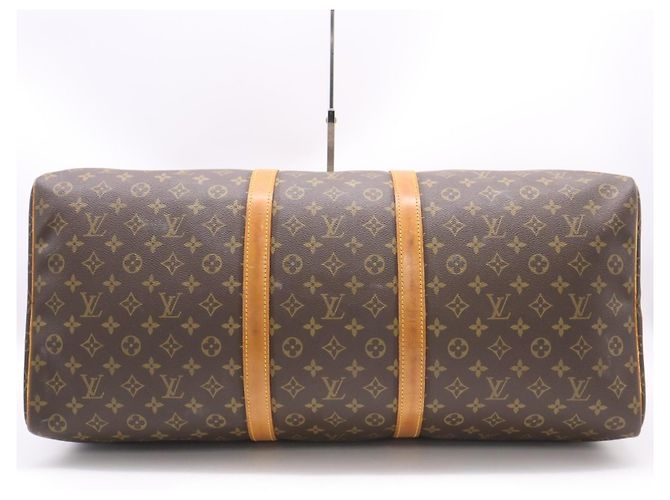 Borsa da viaggio Keepall 60 in tela Monogram con pelle Vachetta di Louis Vuitton Monogramma - vista 4