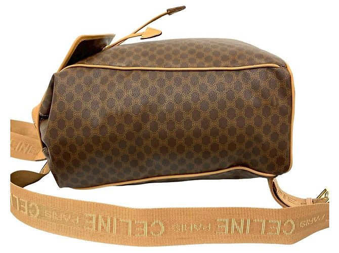 Céline Zaino in pelle Celine Macadam Blason Marrone - vista 5