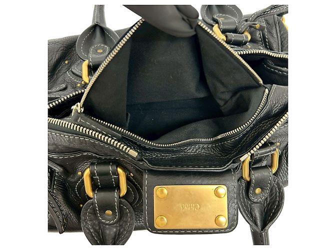 Borsa in pelle Paddington Stitch di Chloé Nero - vista 10